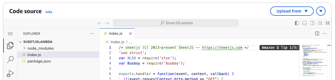 Editor window post-upload