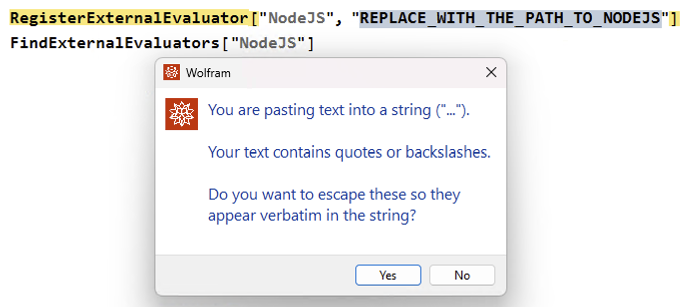 Popup when pasting text